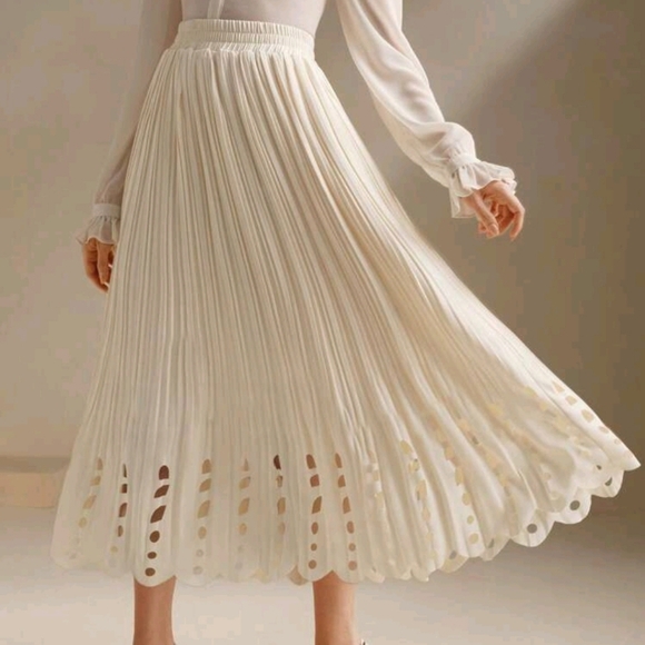 Stylish Urban Design Hollow Elastic Waist Skirt - Picture 1 of 4